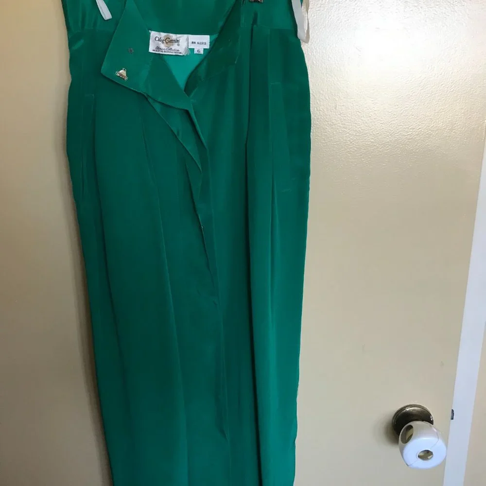 Oleg Cassini silk blouse and silk skirt - Picture 4 of 6